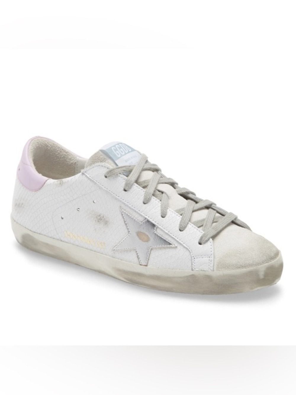Golden Goose Super-Star Private Edition low top sneakers in white with pink